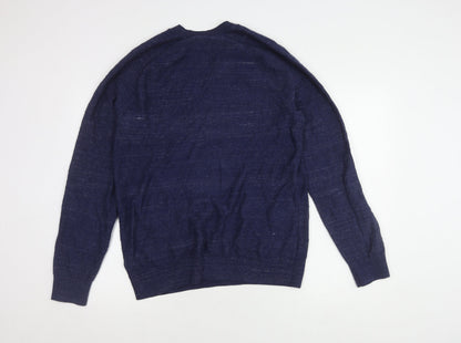 Gap Men's Medium Blue Cotton Pullover Jumper