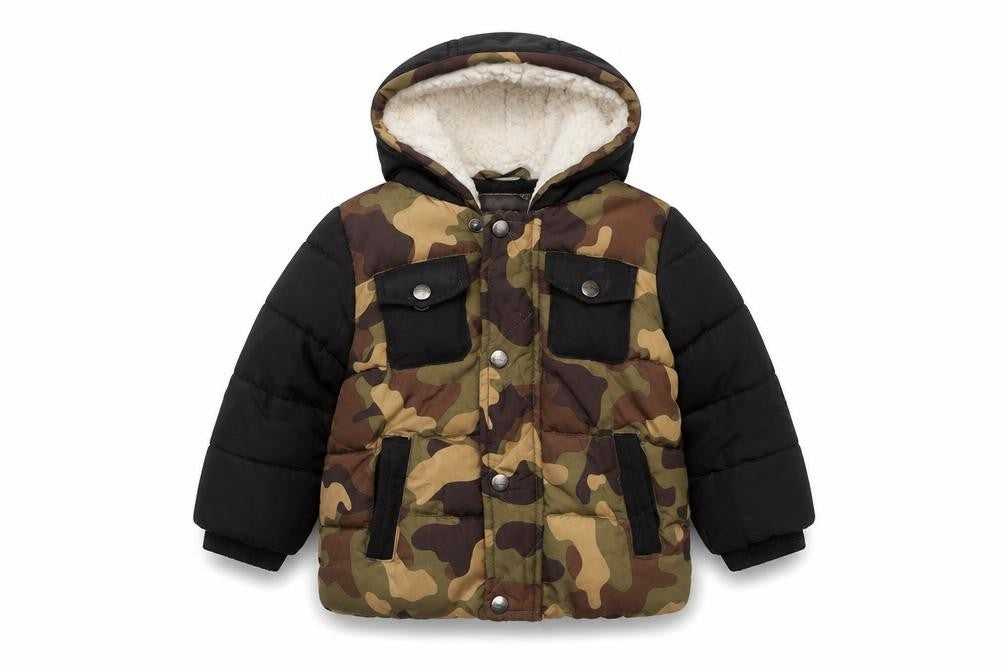 DKNY Unisex Baby Camouflage Puffer Jacket 12M