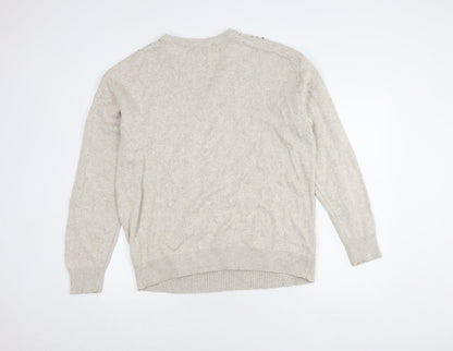 Greenwoods Men's Beige V-Neck Pullover Jumper L