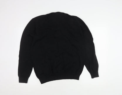 Back view of GANT Men's Black V-Neck jumper M Casual