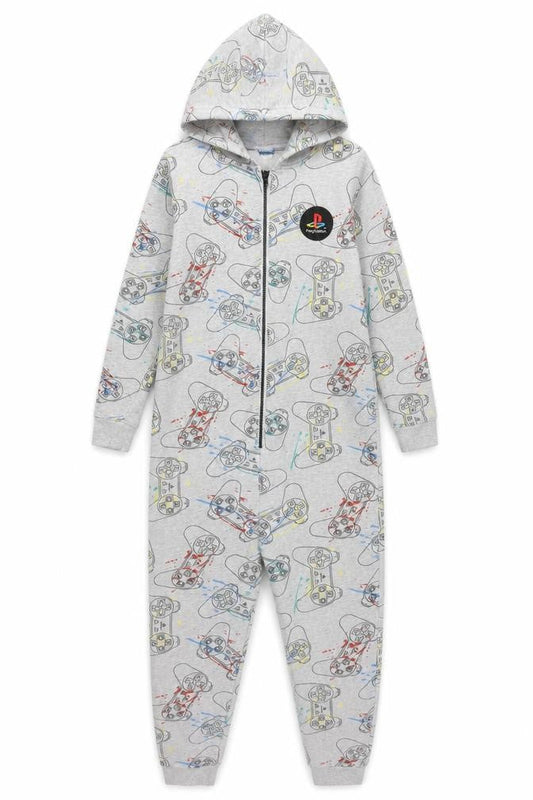 Next Boys Grey PlayStation One Piece Long Sleeve