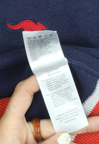 Brand and care label for KangaROOS Women's Blue jumper, size 14/16