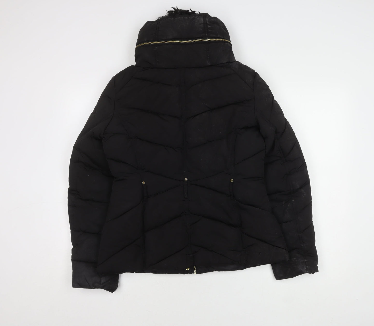 Oasis Women's Black Puffer Jacket M - Winter Casual