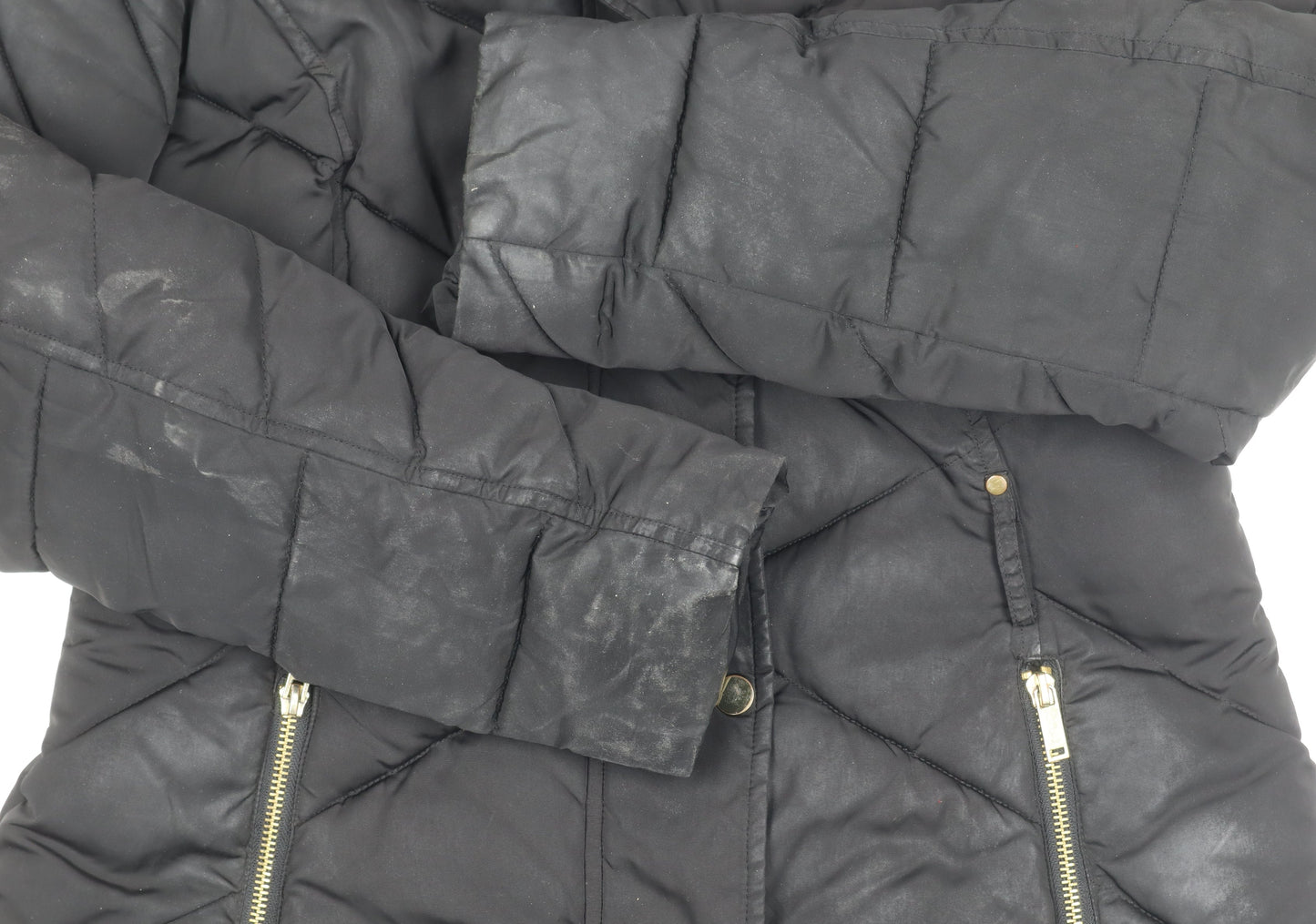 Oasis Women's Black Puffer Jacket M - Winter Casual