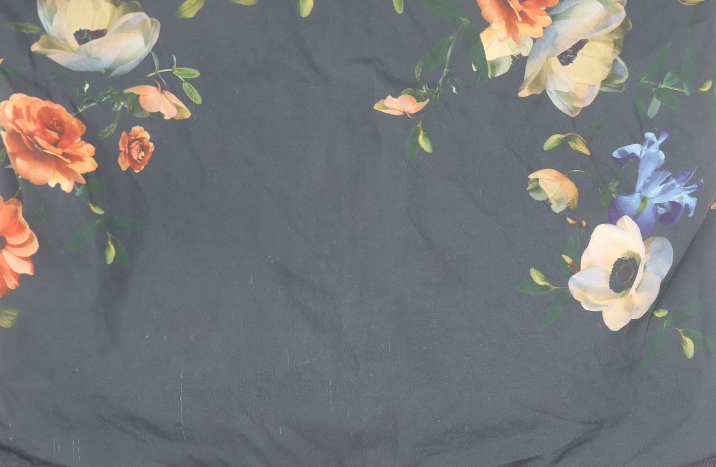 Oasis Women's Black Floral Blouse M 3/4 Sleeve