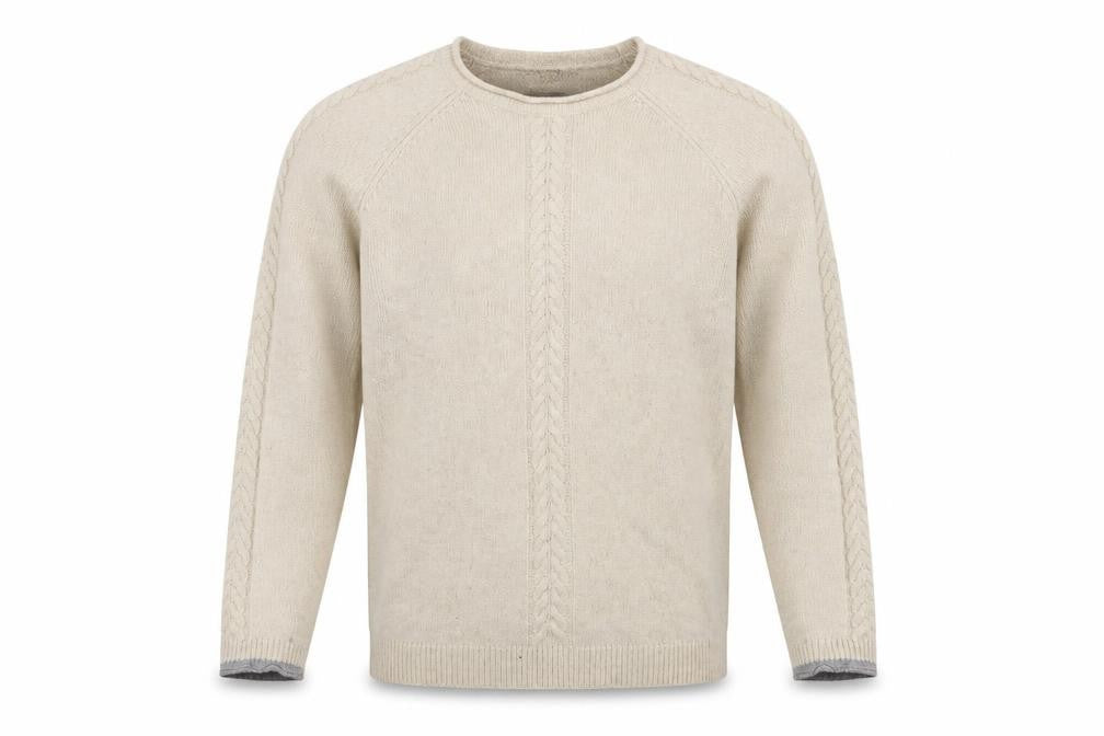 Paul Costelloe Men's Beige Wool Pullover Jumper M