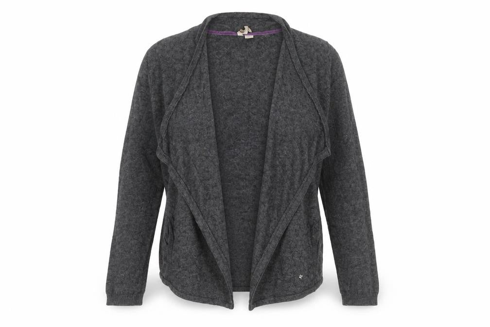 White Stuff Women's Grey Open Front Cardigan Size 10 Viscose Blend