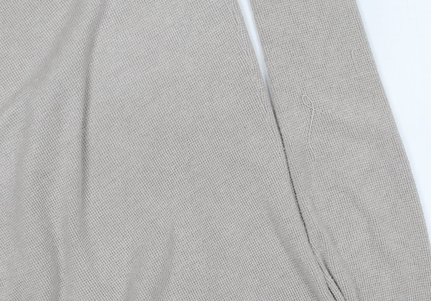 Cyrus Women's Beige Open Front Cardigan in L with Pockets