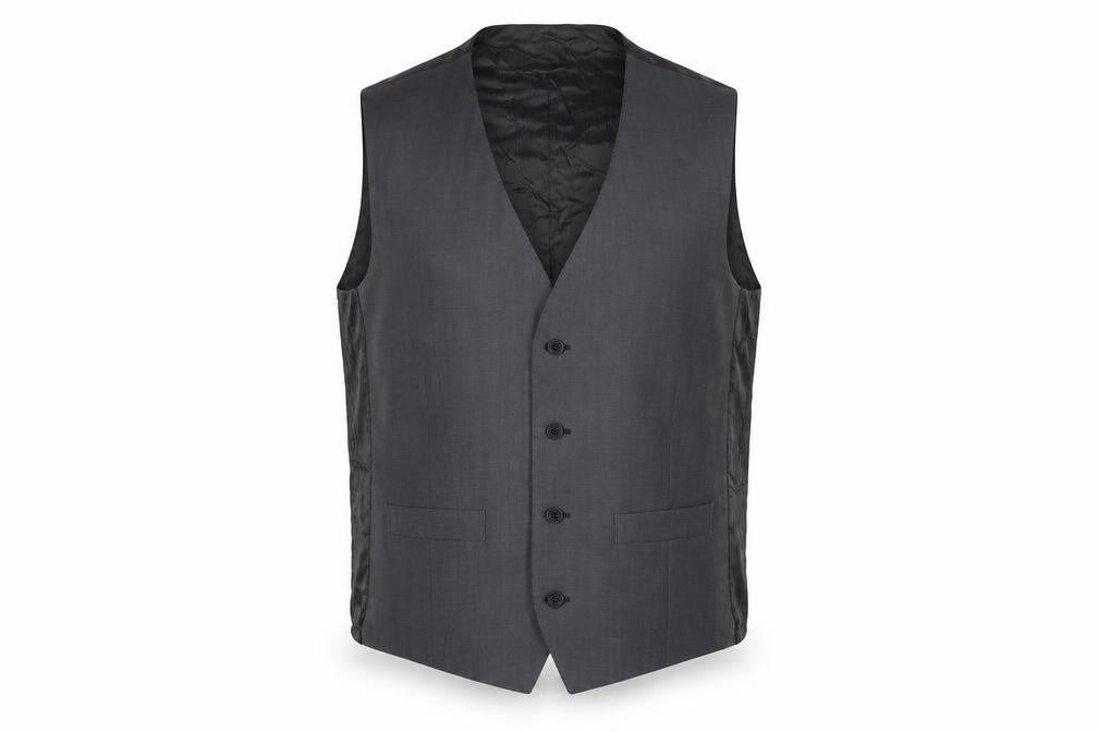 Jasper Conran Men's Grey Waistcoat, Size 40R Wool