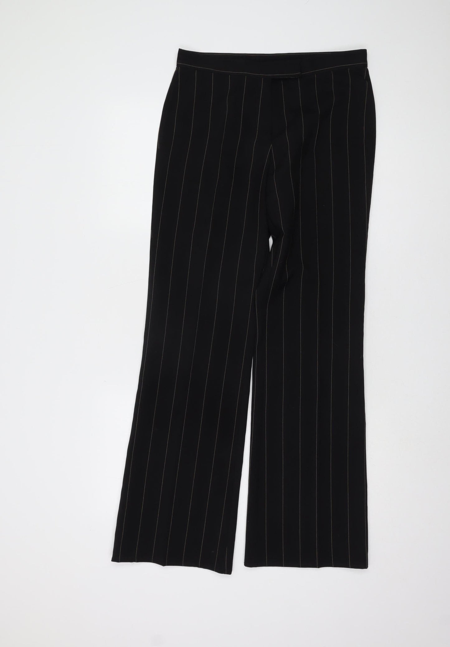 Marks and Spencer Women's Black Striped Trousers