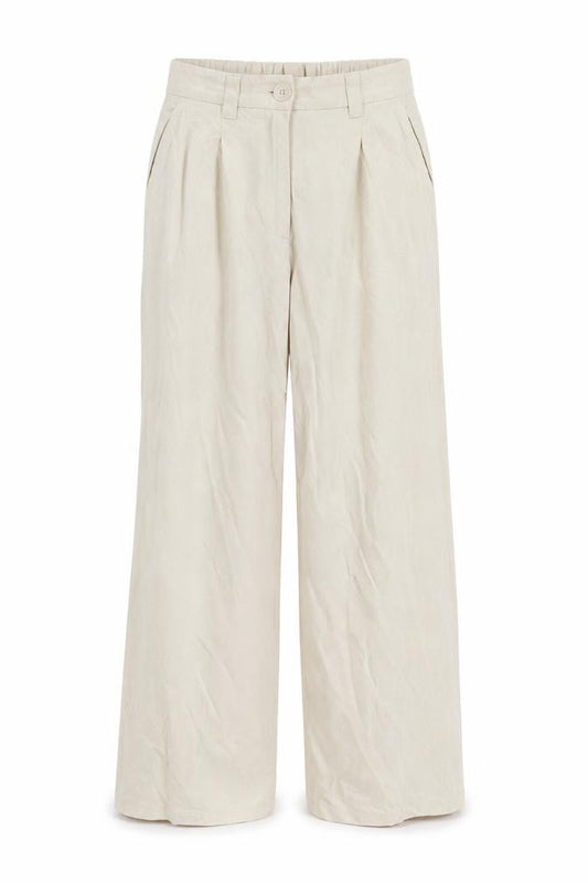 ASOS Design Women's Beige Wide-Leg Trousers Size 8