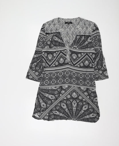 Next Women's Viscose Geometric Top, Size 14