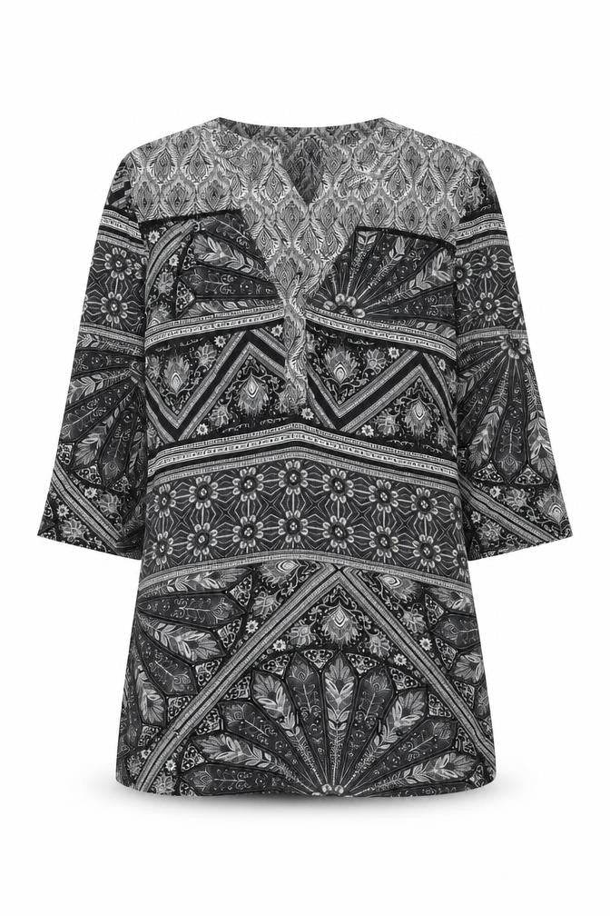 Next Women's Viscose Geometric Top, Size 14