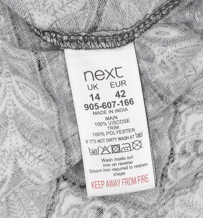 Next Women's Viscose Geometric Top, Size 14