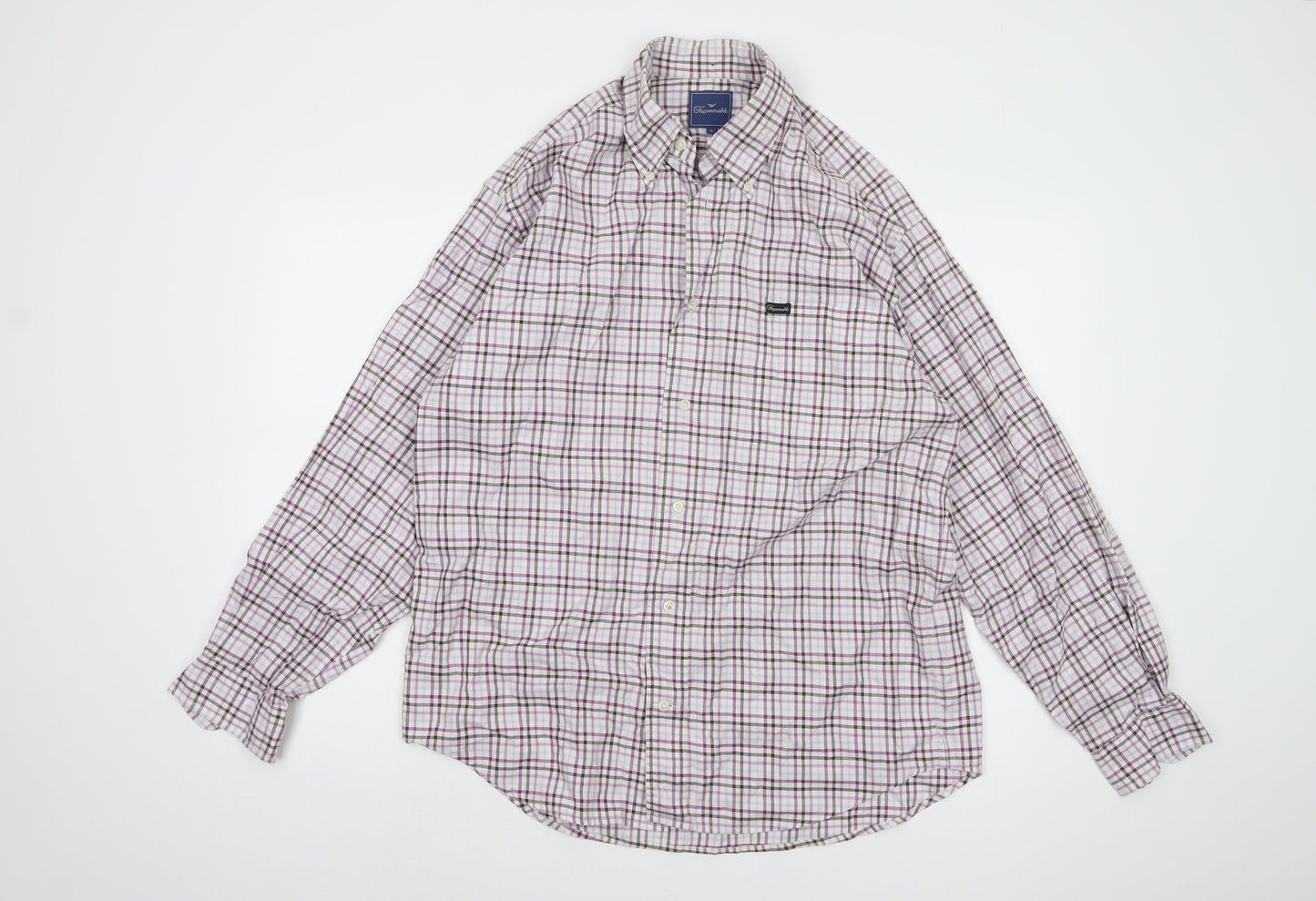 Façonnable Men's Multicoloured Check Shirt Size L