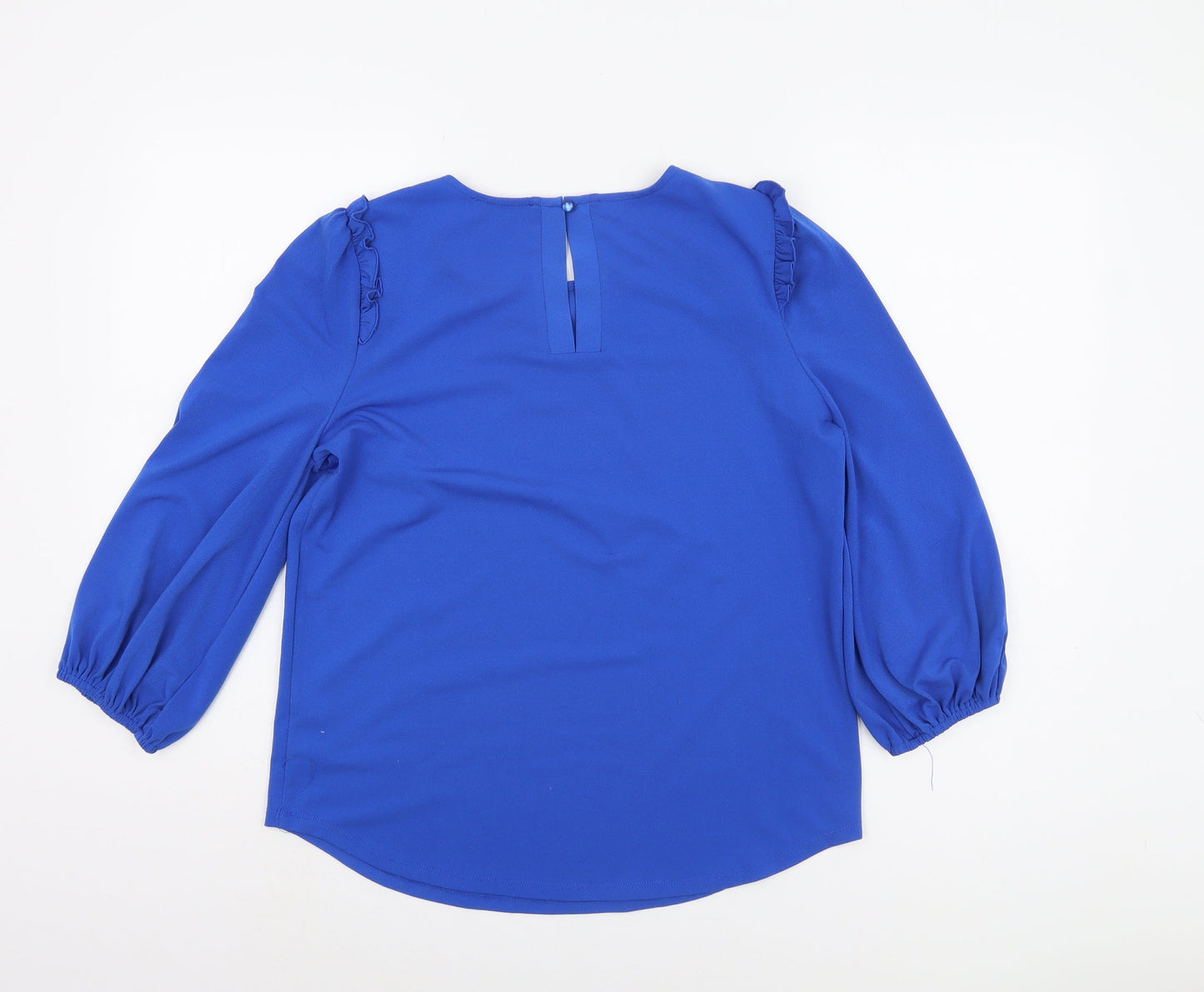 Adrianna Papell Blue Blouse, Women, Size S, Round Neck