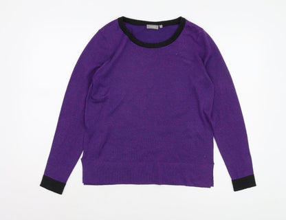 Fransa Women's Purple Pullover Jumper, Size S