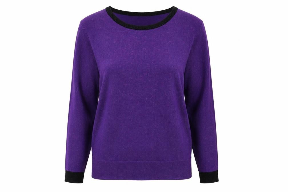 Fransa Women's Purple Pullover Jumper, Size S