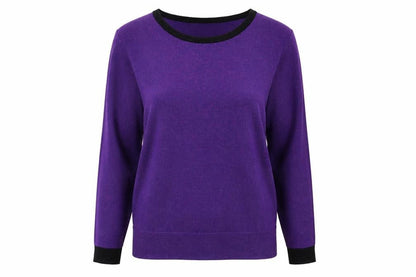 Fransa Women's Purple Pullover Jumper, Size S