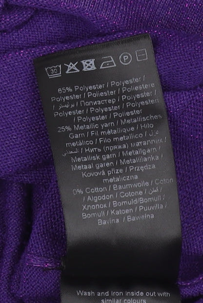Fransa Women's Purple Pullover Jumper, Size S