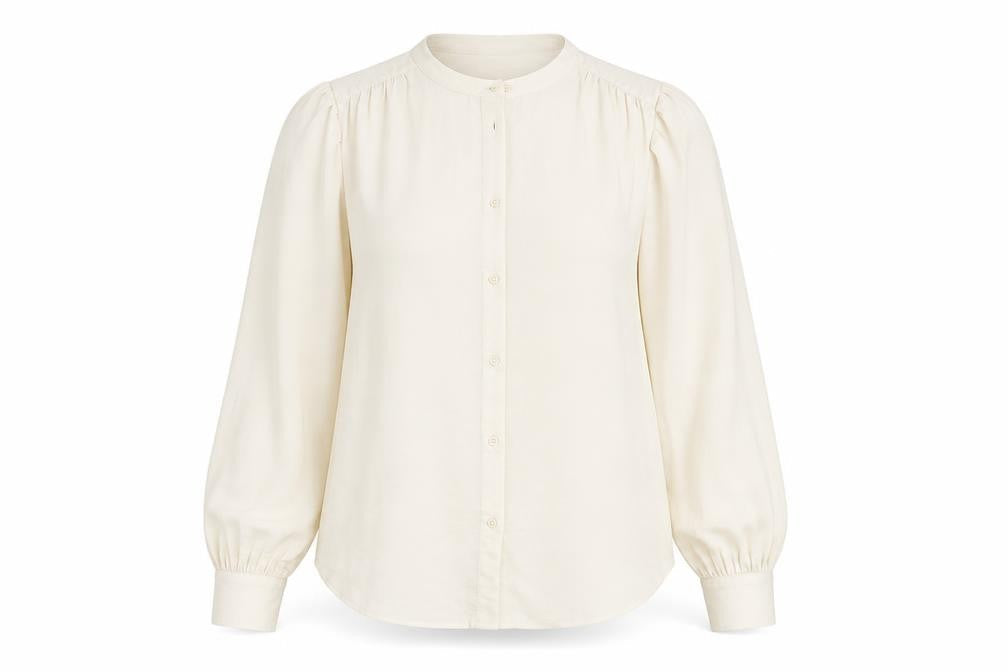 Marks & Spencer Beige Women's Blouse, Size 8, Long Sleeve