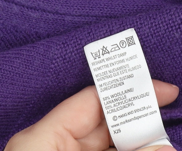 Marks and Spencer Women's Purple Jumper, Size 14