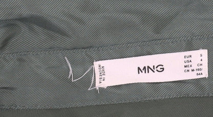 Mango Women's Green Button-Up Shirt Size 6