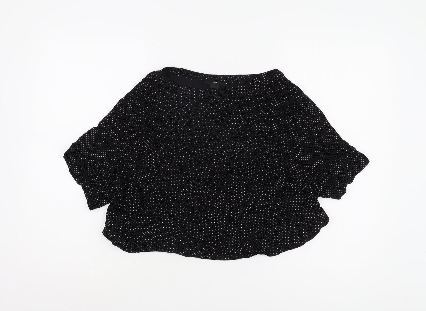 H&M Women's Black Polka Dot Blouse Size 10