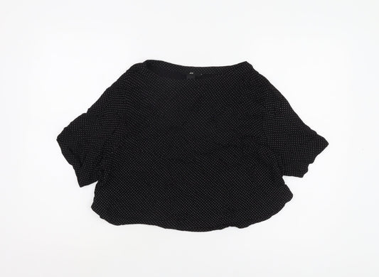 H&M Women's Black Polka Dot Blouse Size 10