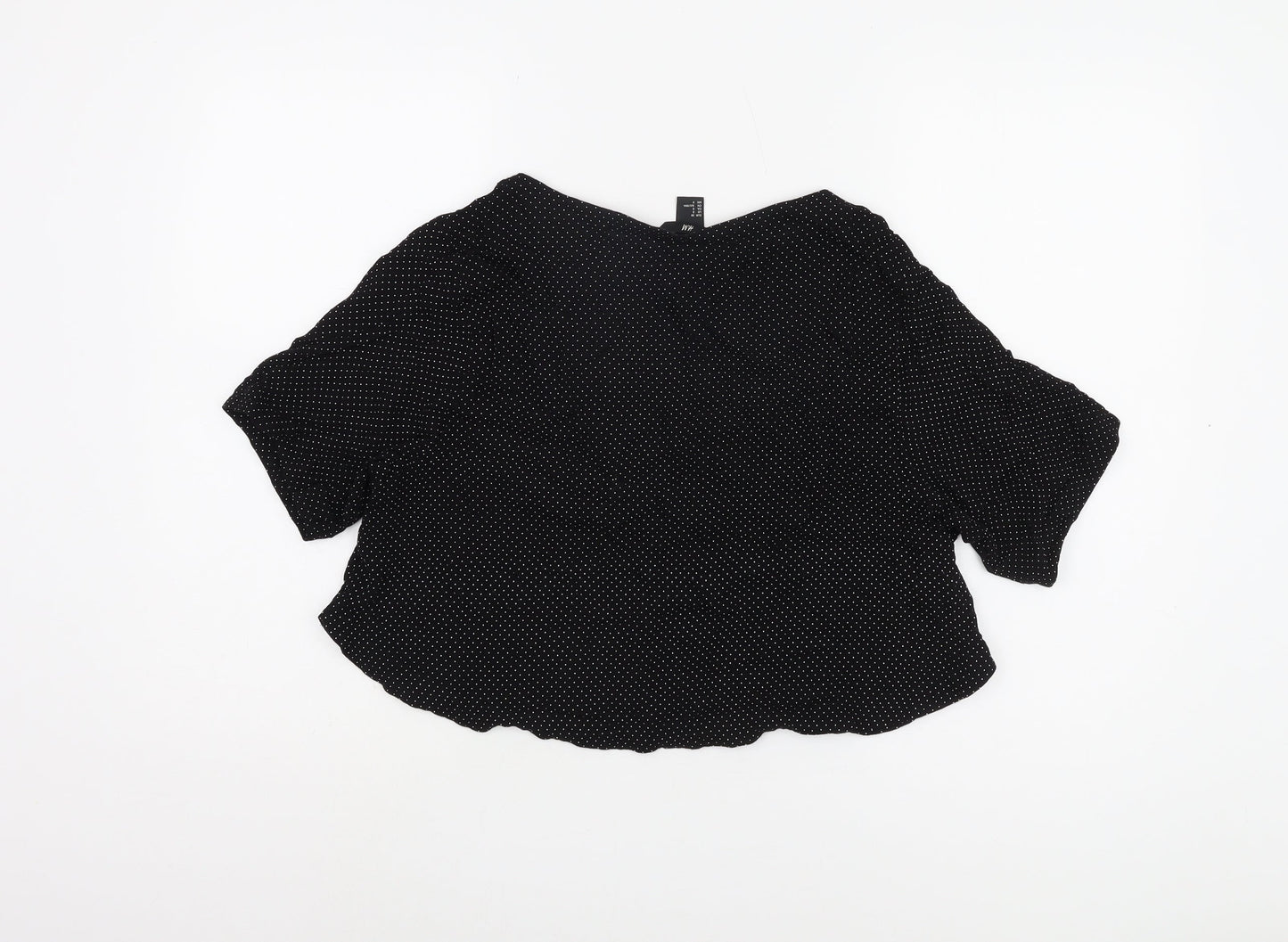 H&M Women's Black Polka Dot Blouse Size 10