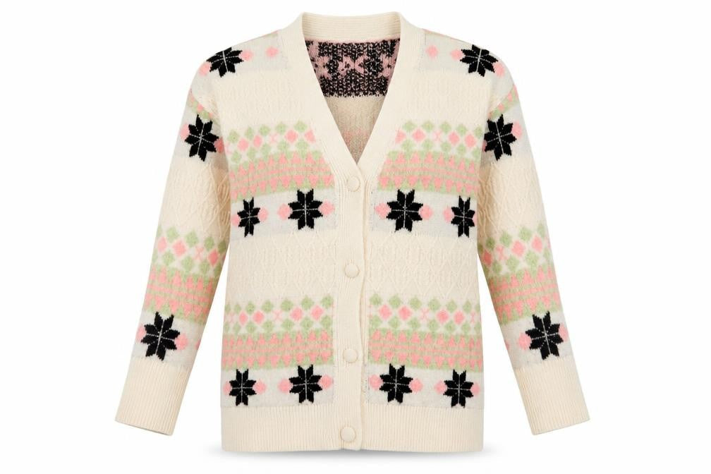 Only Women's Multicoloured Fair Isle Cardigan XS