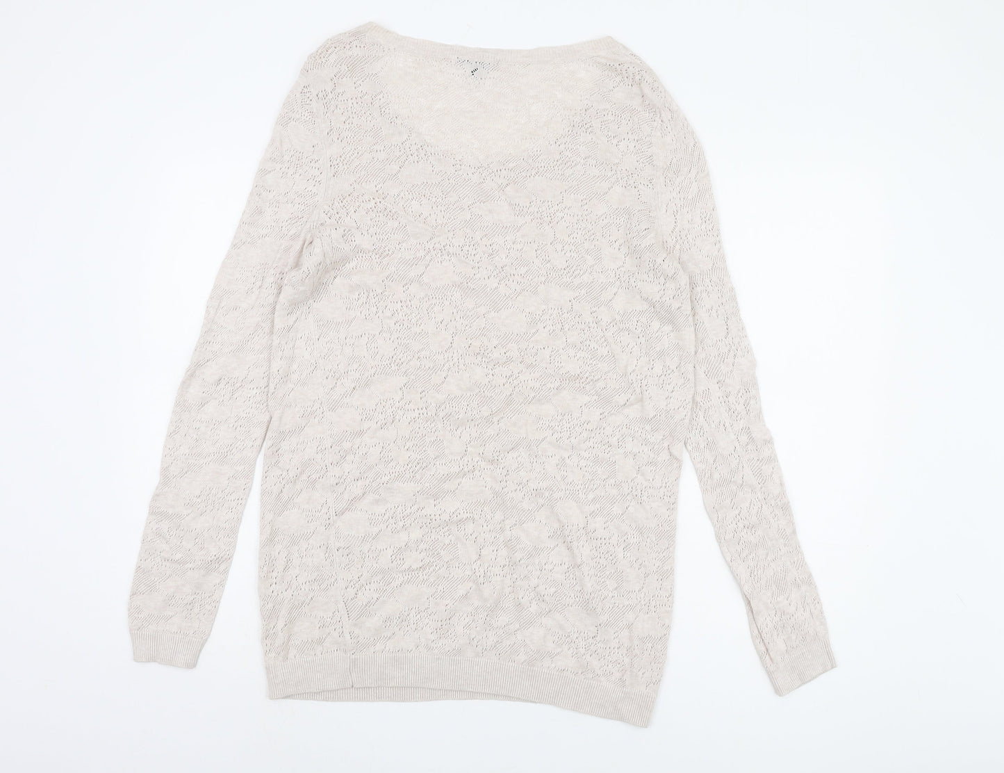 Warehouse Beige Women's Pullover Jumper UK 16