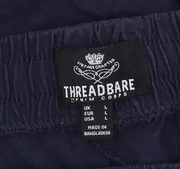 Threadbare Women's Blue Joggers Large, Casual Relaxed Fit