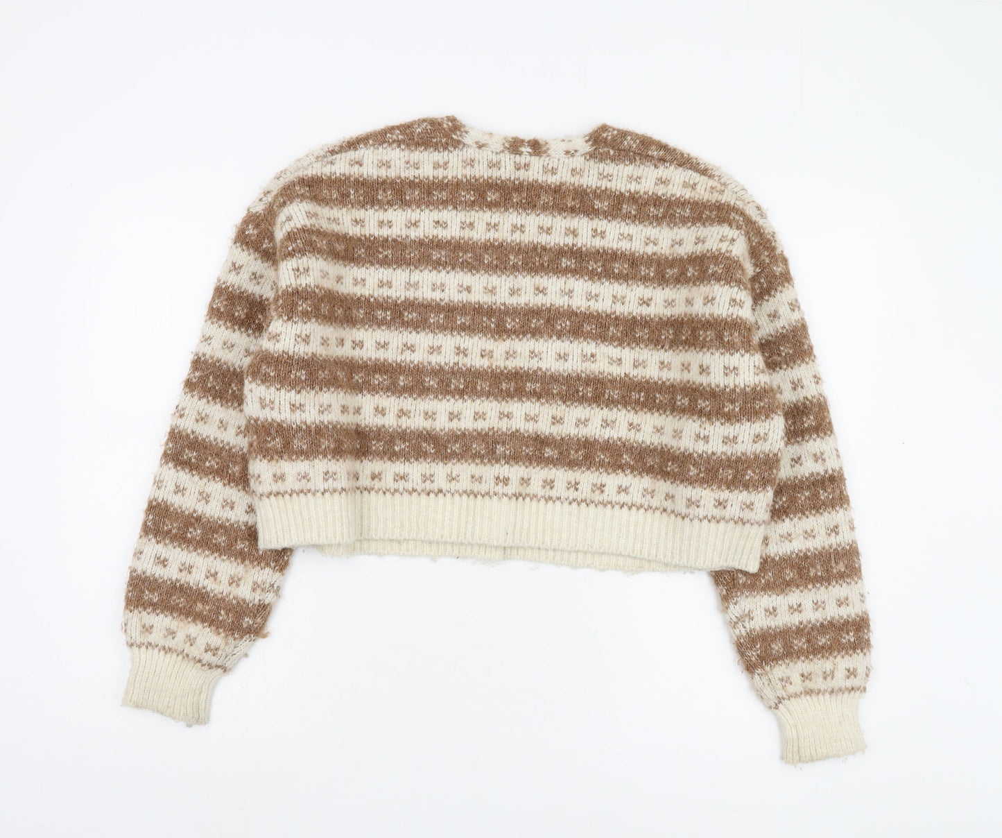Bershka Women’s Brown Cardigan, Size M, V-Neck