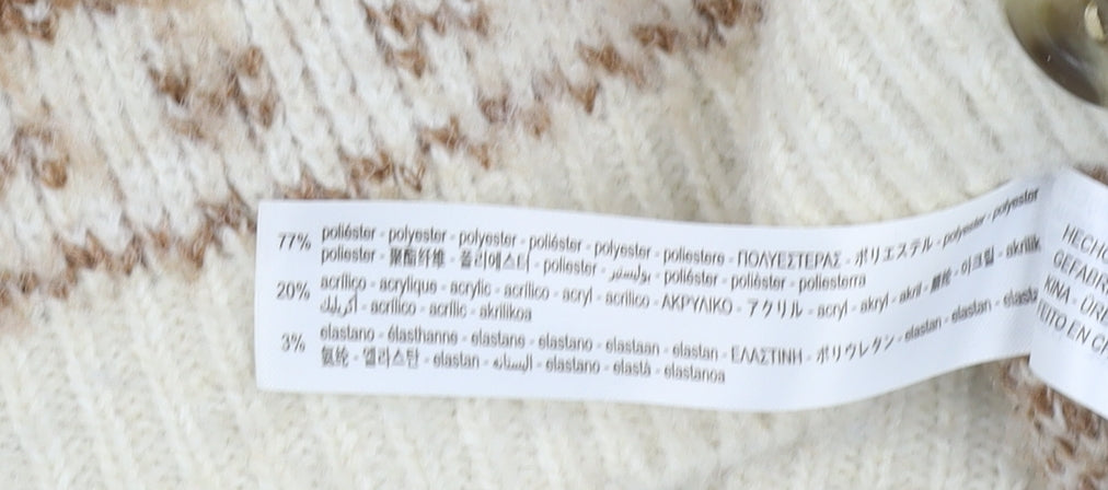 Bershka Women’s Brown Cardigan, Size M, V-Neck