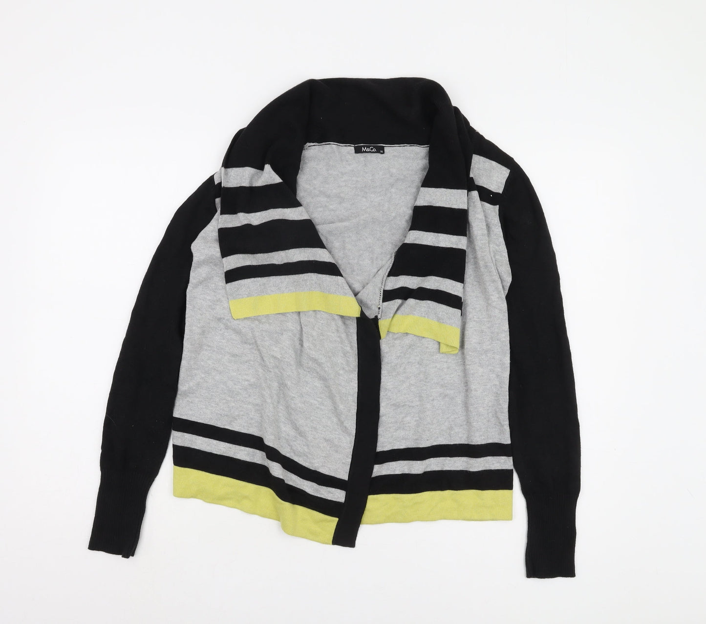 M&Co Women's Multicolour Striped Cardigan XS