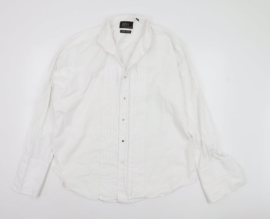 1860 Men's White Long Sleeve Button-Up Shirt