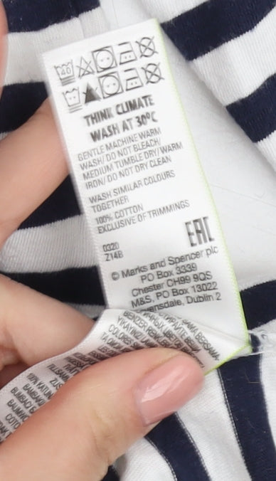 Marks and Spencer Women's Striped Ringer T-Shirt Size 12
