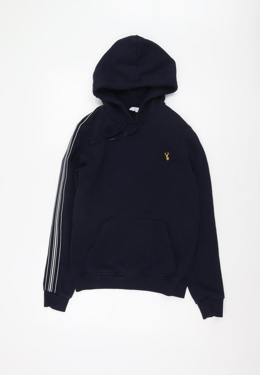 Next Men's Blue XS Pullover Hoodie with Logo