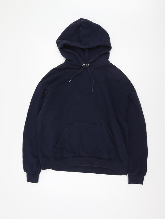 Monki Women's Black Pullover Hoodie M with Drawstring
