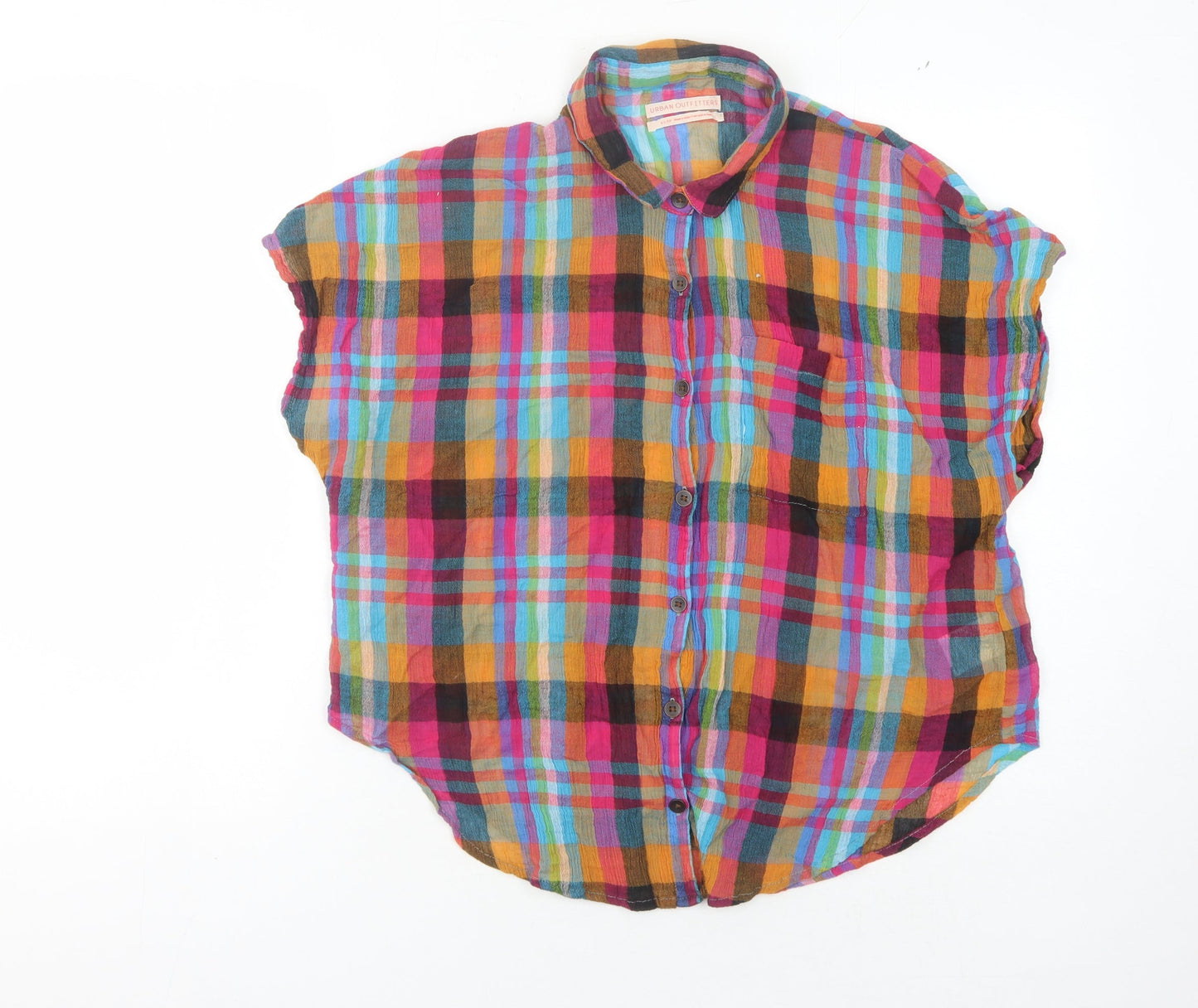 Urban Outfitters Women's Multicoloured XS Plaid Button-Up
