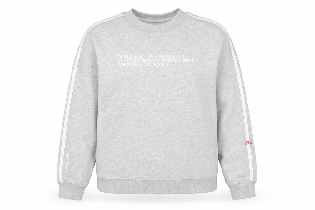 Calvin Klein Women's Grey Sweatshirt XS - Logo Pullover