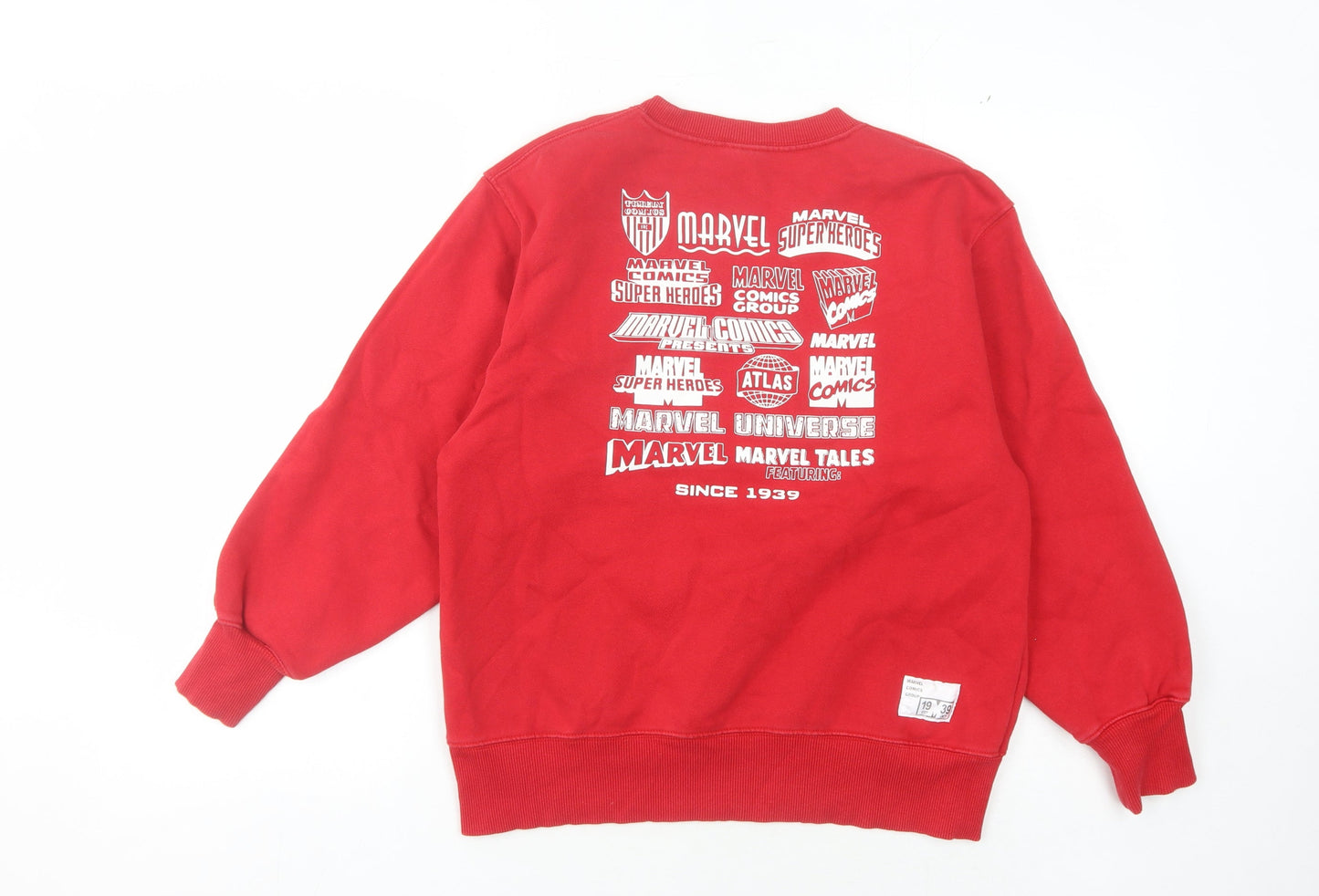 Marvel Unisex Red Graphic Print Sweatshirt Size S