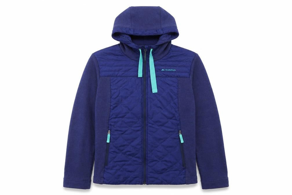 Decathlon Men's Blue Hooded Jacket, Size M, Hiking