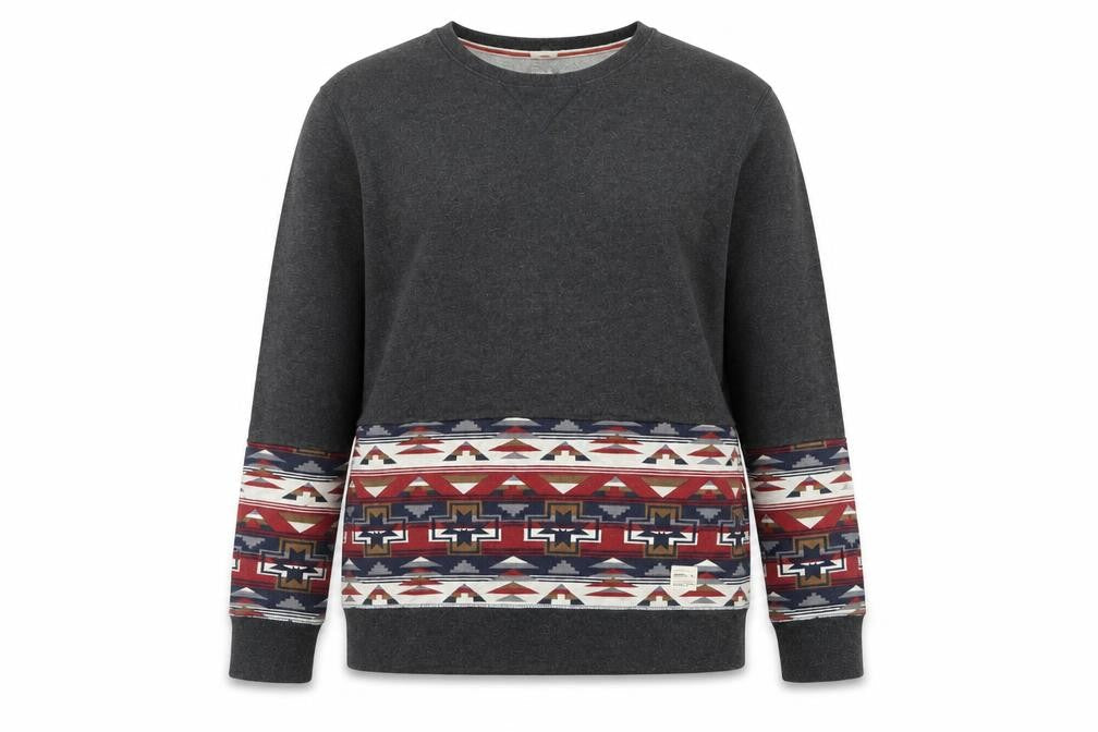 O'Neill Men's Grey Geometric Pullover Sweatshirt XL