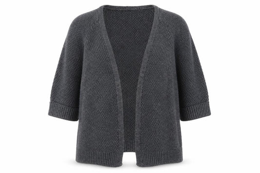 FatFace Women's Blue Open Front Cardigan, Size S, Chunky Knit