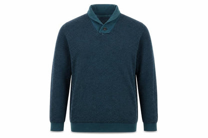 Ted Baker Men’s Blue Wool Cotton Pullover, L, V-Neck