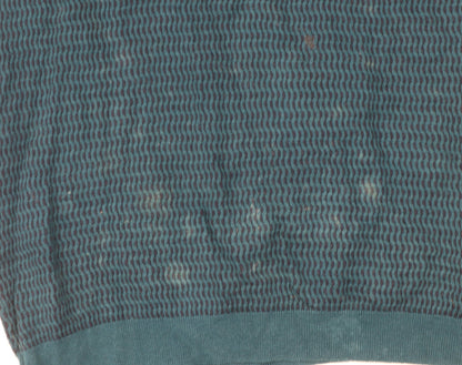 Ted Baker Men’s Blue Wool Cotton Pullover, L, V-Neck