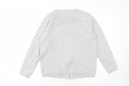Back view of Honor Millburn Women's Grey Cardigan, size S
