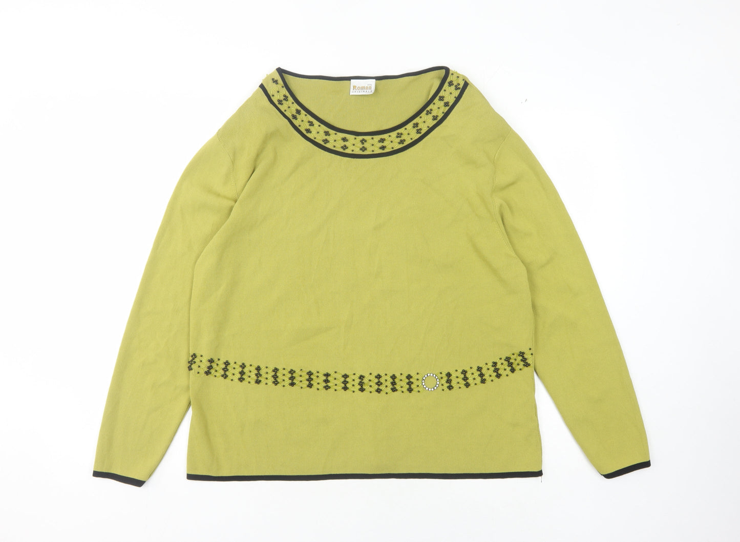 Roman Originals Women's Green Pullover XL